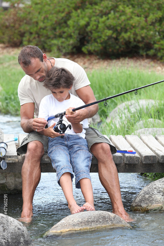 Photo: Father and son fishing Father and son fishing