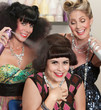 Ladies Play with Hair Spray