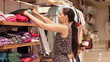 Woman putting away clothes