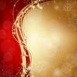 Christmas Background with Snowflakes and Ornaments