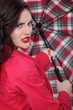 Beautiful woman with umbrella