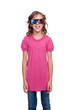 ten year girl in stereo glasses