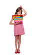 thoughtful pupil with books