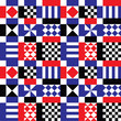 Retro Geometric Shapes Background