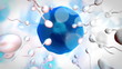 Blue egg being fertilized