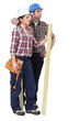 Portrait of two carpenters