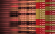 Tableau cours de bourse rouge