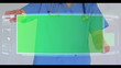 Doctor scrolling though interactive menu with copyspace