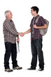Young apprentice meeting his new boss