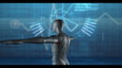 Medical video of revolving human figure