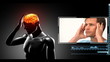 Video: Revolving figure with highlighted brain show headaches Revolving figure with highlighted brain show headaches