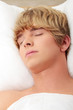 Man comfortably sleeping.