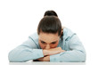 Photo: Young sad woman, have big problem or depression Young sad woman, have big problem or depression