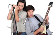 Couple rocking in a band