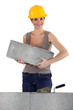 A female mason
