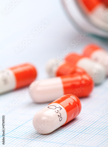 Photo: Macro shot of Viagra pills Macro shot of Viagra pills