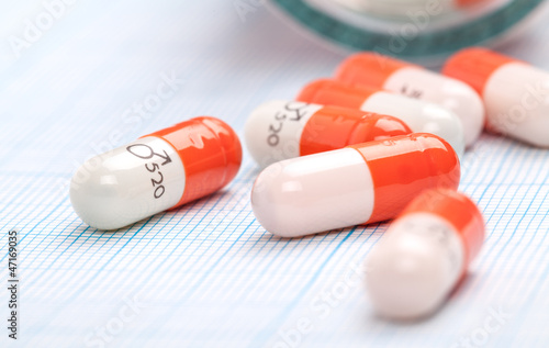 Photo: Macro shot of Viagra pills Macro shot of Viagra pills