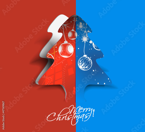 Vector: peel off christmas tree, design, vector illustration. peel off christmas tree, design, vector illustration.