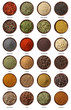 Different spices isolated on white background. Large Image