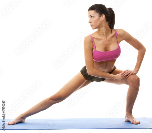 Photo: woman exercising yoga woman exercising yoga