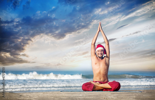 Photo: Christmas yoga on the beach Christmas yoga on the beach