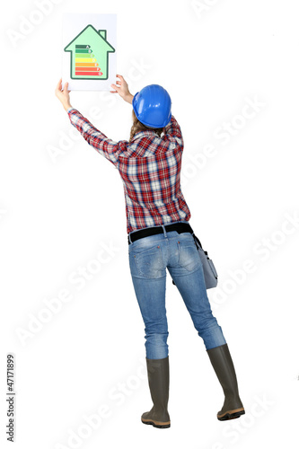 Photo: Sign of energy consumption Sign of energy consumption