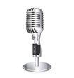 Vector: single retro microphone single retro microphone