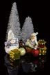 Christmas decoration on black background