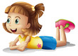 Vector: a girl liedown a girl liedown