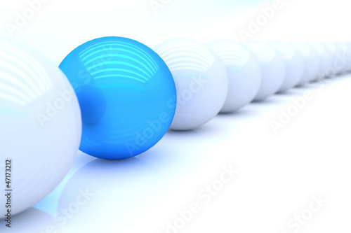 Illustration: 3d kugeln blau- individuell 3d kugeln blau- individuell