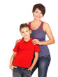 Happy young mother with son