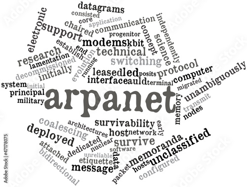 Illustration: Word cloud for ARPANET Word cloud for ARPANET