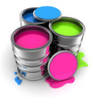 Paint, three colour