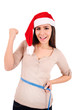 Isolated Christmas Girl