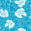 Hawaiian patterns. Seamless background with hibiscus flower