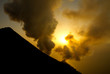 Photo: smoking volcano at sunset smoking volcano at sunset