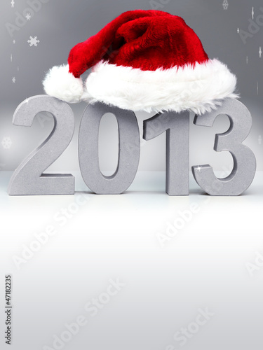 Illustration: Voucher for christmas and new year with mitre Voucher for christmas and new year with mitre