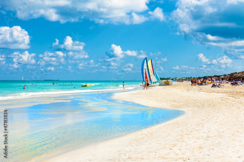 Photo: The famous beach of Varadero in Cuba The famous beach of Varadero in Cuba