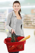 Happy woman on shopping
