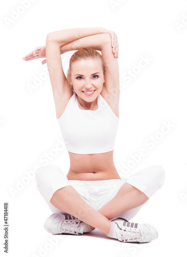 Photo: woman stretching woman stretching