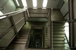 Modern etal staircase in industrial building