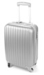 Silver suitcase isolated on white