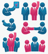 vector collection of voting and business people