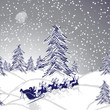 Winter christmas landscape