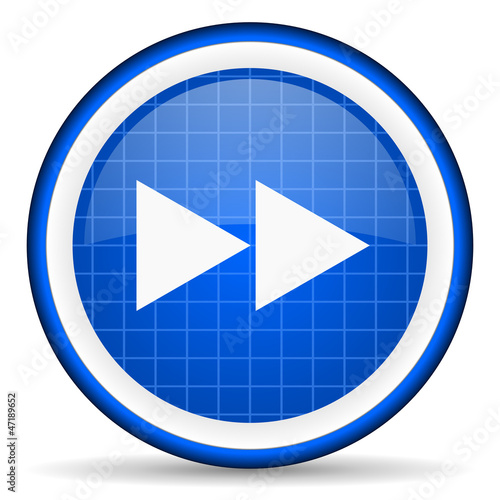 Illustration: scroll blue glossy icon on white background scroll blue glossy icon on white background