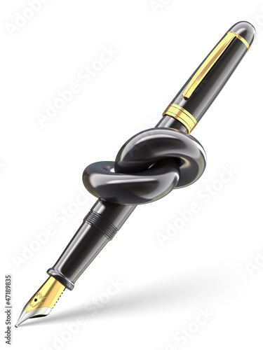 Illustration: Knotted fountain pen Knotted fountain pen