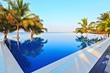 swimming pool in a tropical hotel
