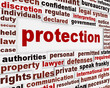 Protection creative message design. Security poster concept