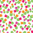 Seamless naive floral vector repeat background