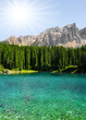 Carezza lake, Val di fassa, Dolomites, Alps, Italy